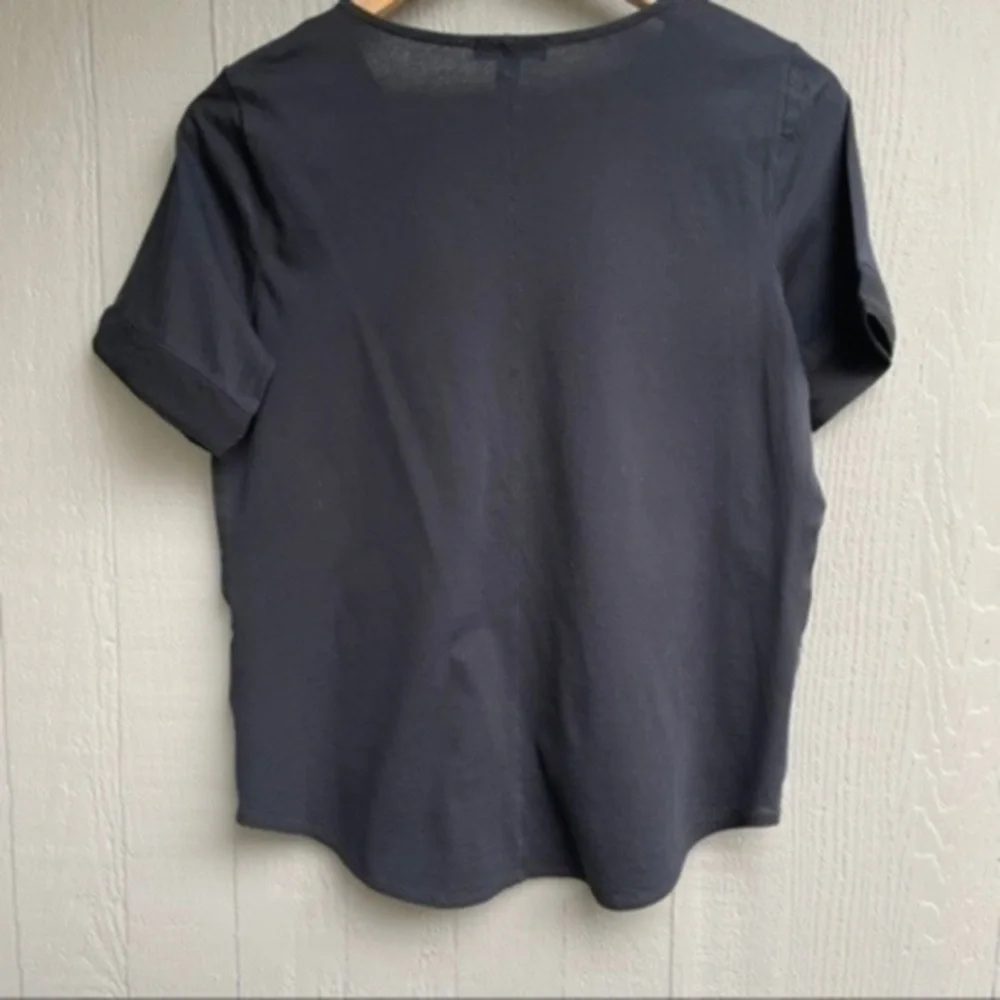 J. Crew Seamed Panel Black T-shirt​​​